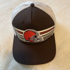 Cleveland Browns NFL Mesh Trucker Hat Snapback Cap Brown White ‘47